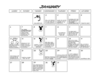 January calendar