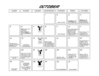October calendar