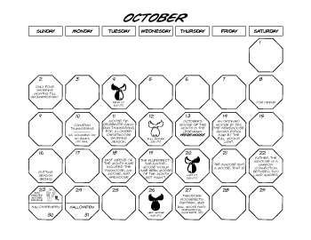 October calendar