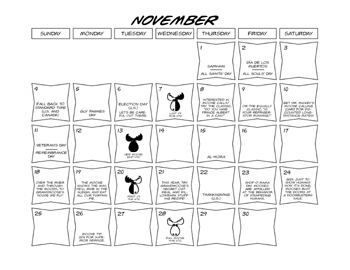 November calendar