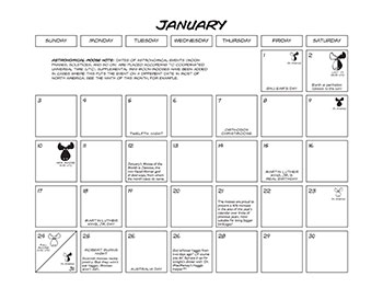 January calendar
