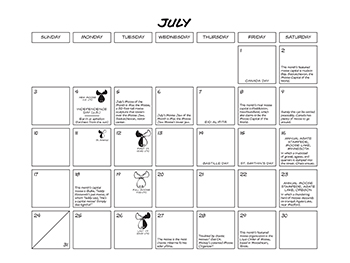 July calendar