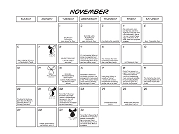 November calendar